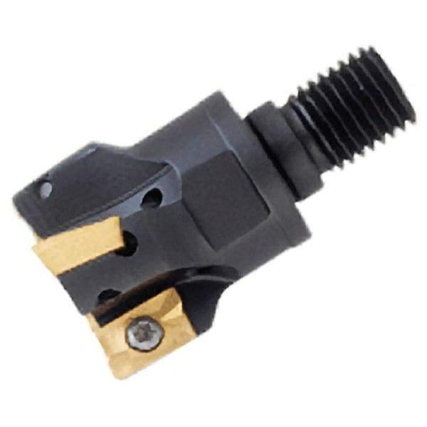 Iscar - 40mm Cut Diam, 14.3mm Max Depth of Cut, 40mm OAL, Indexable Square Shoulder End Mill - HM90 ADKT 1505.. Inserts, M16 Modular Connection, 90° Lead Angle, Through Coolant, Series FlexFit, Heli2000 - Apex Tool & Supply