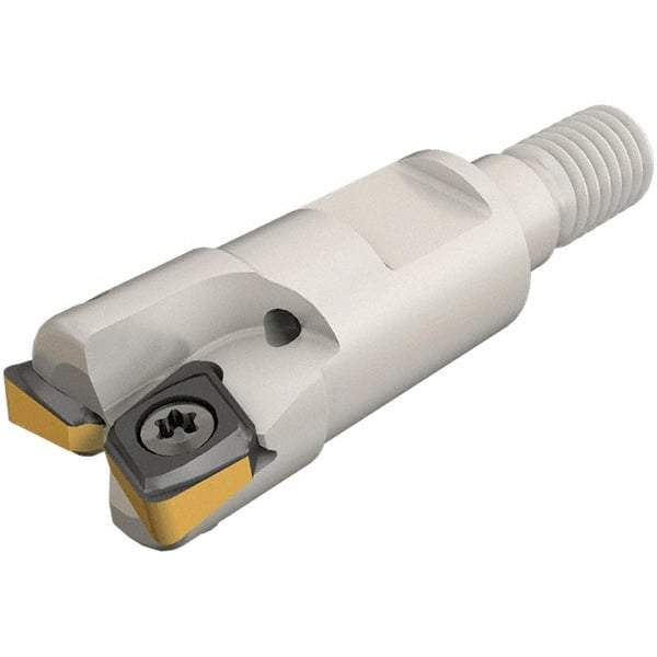 Iscar - 20mm Cut Diam, 4mm Max Depth of Cut, 30mm OAL, Indexable Square Shoulder End Mill - CNHT 0703 Inserts, M10 Modular Connection, 90° Lead Angle, Through Coolant, Series FlexFit, IscarMill - Apex Tool & Supply