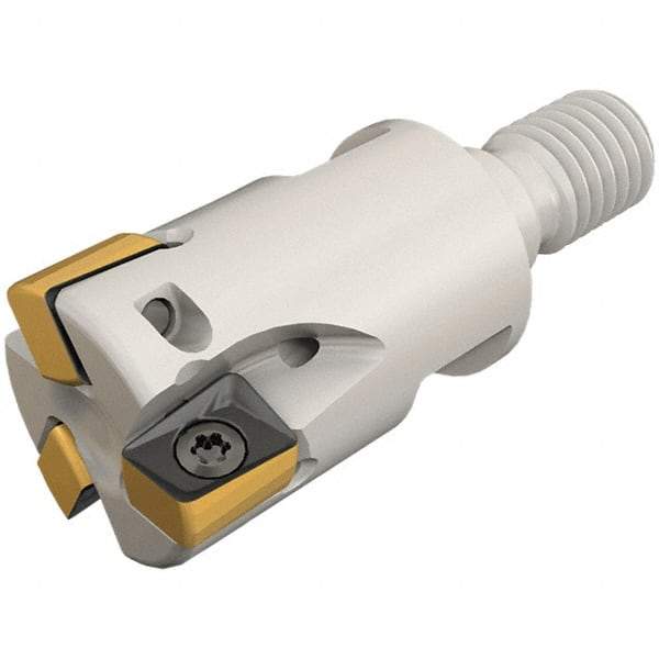 Iscar - 32mm Cut Diam, 8mm Max Depth of Cut, 30mm OAL, Indexable Square Shoulder End Mill - H490 AN.X 09 Inserts, M16 Modular Connection, 90° Lead Angle, Through Coolant, Series FlexFit, Helido - Apex Tool & Supply