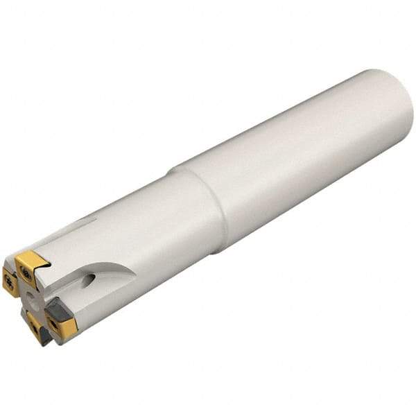 Iscar - 25mm Cut Diam, 2.5mm Max Depth of Cut, 25mm Shank Diam,Indexable Plunge End Mill - Straight Shank, HTP LNHT 0604 Insert Style, HTP-LN06 Toolholder Style, Through Coolant, Series FlexFit, TangPlunge - Apex Tool & Supply