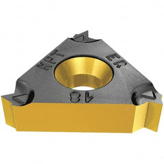 Iscar - 16ER External Right Hand 14 NPT Laydown Threading Insert - Grade IC228, TiCN/TiN Coated Carbide, 9.53mm Inscribed Circle - Apex Tool & Supply