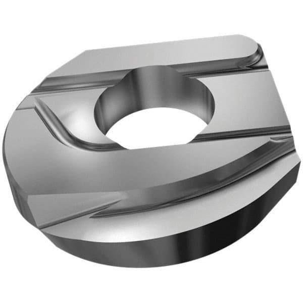 Iscar - HCRD250 QF Grade IC908 Carbide Milling Insert - TiAlN Finish, 5.4mm Thick, 25mm Inscribed Circle, 12.5mm Corner Radius - Apex Tool & Supply