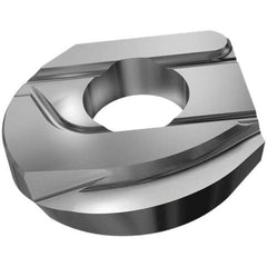 Iscar - HCRD250 QF Grade IC908 Carbide Milling Insert - TiAlN Finish, 5.4mm Thick, 25mm Inscribed Circle, 12.5mm Corner Radius - Apex Tool & Supply