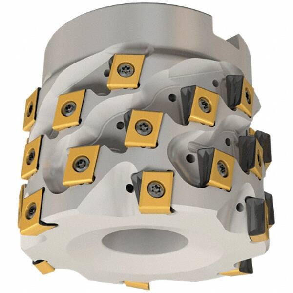 Iscar - 30 Inserts, 100mm Cut Diam, 40mm Arbor Diam, 59mm Max Depth of Cut, Indexable Square-Shoulder Face Mill - 0/90° Lead Angle, 86mm High, T490 LN.. 1306 Insert Compatibility, Through Coolant, Series Helitang - Apex Tool & Supply