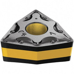 Iscar - WNMG433 WF Grade IC9150 Carbide Turning Insert - TiCN/Al2O3/TiN Finish, 80° Trigon, 1/2" Inscr Circle, 3/16" Thick, 3/64" Corner Radius - Apex Tool & Supply