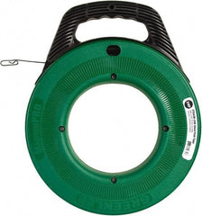 Greenlee - 240 Ft. Long x 1/8 Inch Wide, Steel Fish Tape - 400 Lb. Pulling Strength, Includes Case - Apex Tool & Supply