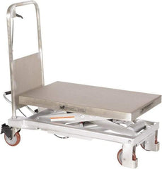 Vestil - 1,000 Lb Capacity Manual Scissor Elevating Cart - 15-1/2" to 35-1/2" Lift Height, 32-1/2" Platform Length x 19-3/4" Platform Width - Apex Tool & Supply