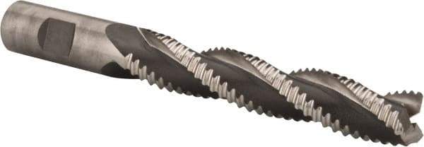 Hertel - 3/4" Diam, Coarse Pitch, 4" LOC, 3 Flute Cobalt Roughing Square End Mill - Uncoated, 6-1/4" OAL, 3/4" Shank Diam, Single End, Centercutting, 37° Helix - Apex Tool & Supply