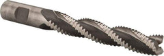 Hertel - 3/4" Diam, Coarse Pitch, 4" LOC, 3 Flute Cobalt Roughing Square End Mill - Uncoated, 6-1/4" OAL, 3/4" Shank Diam, Single End, Centercutting, 37° Helix - Apex Tool & Supply