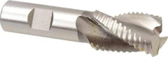 Hertel - 1" Diam, Coarse Pitch, 1-1/2" LOC, 3 Flute Cobalt Roughing Square End Mill - Uncoated, 3-3/4" OAL, 3/4" Shank Diam, Single End, Centercutting, 37° Helix - Apex Tool & Supply