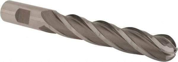 Hertel - 3/4" Diam, 4" LOC, 4 Flute Cobalt Ball End Mill - Uncoated, Single End, 6-1/8" OAL, 3/4" Shank Diam, Spiral Flute - Apex Tool & Supply