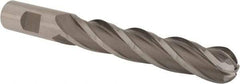 Hertel - 3/4" Diam, 4" LOC, 4 Flute Cobalt Ball End Mill - Uncoated, Single End, 6-1/8" OAL, 3/4" Shank Diam, Spiral Flute - Apex Tool & Supply