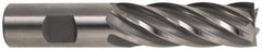 Hertel - 1", 4" LOC, 1" Shank Diam, 6-1/2" OAL, 6 Flute, Cobalt Square End Mill - Single End, Uncoated, Spiral Flute, 30° Helix, Centercutting, Right Hand Cut, Right Hand Flute - Apex Tool & Supply