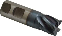 Hertel - 1" Diam, Fine Pitch, 1" LOC, 5 Flute Cobalt Roughing Square End Mill - TiCN Finish, 3-1/2" OAL, 1" Shank Diam, Single End, Centercutting, 30° Helix - Apex Tool & Supply