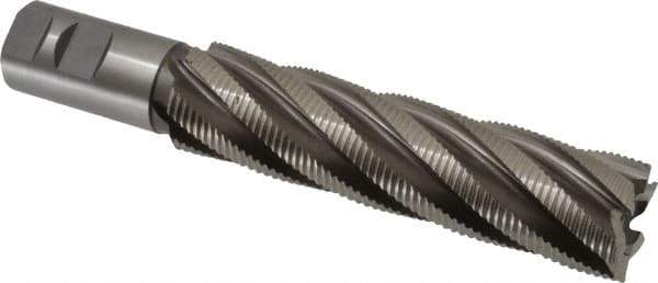 Hertel - 1-1/2" Diam, Fine Pitch, 6" LOC, 6 Flute Cobalt Roughing Square End Mill - Uncoated, 8-1/2" OAL, 1-1/4" Shank Diam, Single End, 30° Helix - Apex Tool & Supply