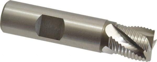 Hertel - 5/8" Diam, Fine Pitch, 5/8" LOC, 4 Flute Cobalt Roughing Square End Mill - Uncoated, 2-3/4" OAL, 5/8" Shank Diam, Single End, Centercutting, 30° Helix - Apex Tool & Supply
