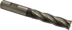 Hertel - 16mm Diam, Fine Pitch, 63mm LOC, 4 Flute Cobalt Roughing Square End Mill - Uncoated, 123mm OAL, 16mm Shank Diam, Single End, Centercutting, 30° Helix - Apex Tool & Supply
