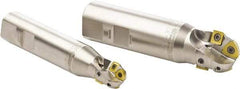 Seco - 19.99mm Cut Diam, 21.01mm Max Depth of Cut, 24.99mm Shank Diam, 4.921" OAL, Indexable Ball Nose End Mill - Straight Shank, R218.19 Toolholder, 218.19 100, SPMX 0703 Insert - Apex Tool & Supply