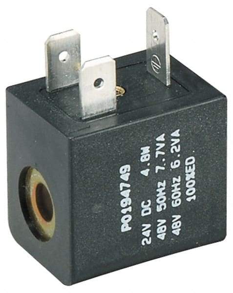 Parker - 24 DC Volt, Class F, Solenoid Coil - 6.0 Watt, IP 65 Enclosure, Use with Parker B Series Viking Valve - Apex Tool & Supply