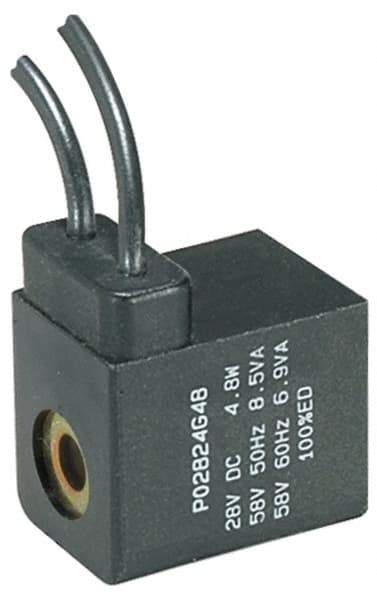 Parker - 12 DC Volt, Class F, Solenoid Coil - 5.5 Watt, IP 65 Enclosure, Use with Parker B Series Viking Valve - Apex Tool & Supply