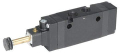 Parker - 3/8" NPT Port, Single Solenoid, 2 Position, Valveless Coil, Aluminum Solenoid Valve - Normally Open Through Ports 1 & 2, 145 Max PSI, Buna-N Seal - Apex Tool & Supply