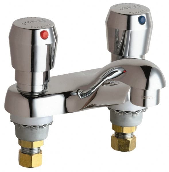Chicago Faucets - Industrial & Laundry Faucets Type: Lavatory Metering Faucet Style: Deck Mount - Apex Tool & Supply