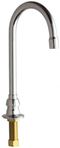 Chicago Faucets - Deck Mounted Bathroom Faucet - Single Supply For Tempered Water, No Drain, Gooseneck Spout - Apex Tool & Supply