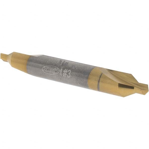 Keo - #3 Plain Cut 60° Incl Angle Solid Carbide Combo Drill & Countersink - Apex Tool & Supply