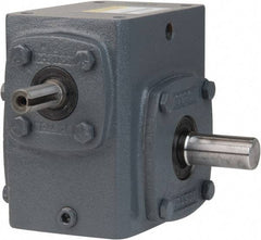Boston Gear - 1 Centerline Distance, 15:1, 117 RPM Output, 0.33 Input Horsepower, 146 Lbs. Max Torque, Speed Reducer - Part No. 710-15-J, 3/8" Shaft Diam, Single Shaft Right, 2.31" High - Apex Tool & Supply