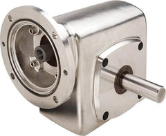 Boston Gear - 2.06 Centerline Distance, 60:1, 29 RPM Output, 0.55 Input Horsepower, 826 Lbs. Max Torque, Speed Reducer - Part No. SSF72160KB5JS, Single Shaft Right, 5/8" Bore, 4.34" High, 56C NEMA - Apex Tool & Supply