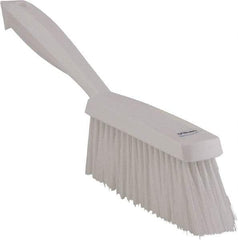 Vikan - 14" OAL, Polyester Staple Set Bench Brush - 2" Bristle Length, 6-3/8" Long Head, White - Apex Tool & Supply