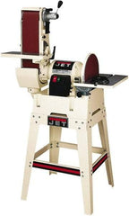 Jet - 48 Inch Long x 6 Inch Wide Belt, 12 Inch Diameter, Horizontal and Vertical Combination Sanding Machine - 2,500 Ft./min Belt Speed, 1-1/2 HP, Single Phase - Apex Tool & Supply