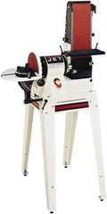 Jet - 48" Long x 6" Wide Belt, 9" Diam Horizontal & Vertical Combination Sanding Machine - 2,258 Ft/min Belt Speed, 3/4 hp, Single Phase - Apex Tool & Supply