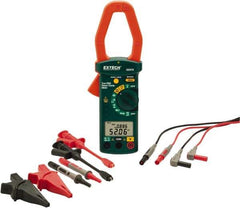 Extech - 4 Piece, Clamp Meter Test Kit - 600 Volt Max, LCD Display - Apex Tool & Supply