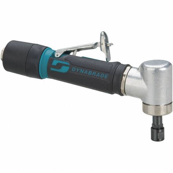 Dynabrade - 1/4" Collet, Angle Handle, Air Angle Die Grinder - 30,000 RPM, Rear Exhaust, 26 CFM, 0.4 hp, 90 psi, 1/4 NPT Inlet - Apex Tool & Supply