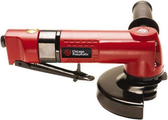 Chicago Pneumatic - 4-1/2" Wheel Diam, 12,000 RPM, Pneumatic Angle & Disc Grinder - 5/8-11 Spindle, 29.7 CFM, Front Exhaust - Apex Tool & Supply