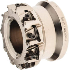 Iscar - 10 Inserts, 3" Cut Diam, 1" Arbor Diam, 0.492" Max Depth of Cut, Indexable Square-Shoulder Face Mill - 0/90° Lead Angle, 2" High, T490 LN.. 1306 Insert Compatibility, Through Coolant, Series Helitang - Apex Tool & Supply