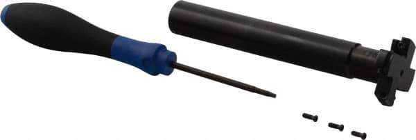 Seco - Shank Connection, 3/8" Cutting Width, 0.413" Depth of Cut, 1-1/2" Cutter Diam, 2 Tooth Indexable Slotting Cutter - 3/4" Shank Diam, R335.18 Toolholder, LNK.. 05.. Insert, Right Hand Cutting Direction - Apex Tool & Supply