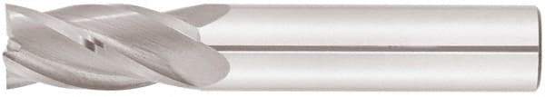Niagara Cutter - 1", 2-1/4" LOC, 1" Shank Diam, 5" OAL, 4 Flute, Solid Carbide Square End Mill - Single End, Uncoated, Spiral Flute, 30° Helix, Centercutting, Right Hand Cut, Right Hand Flute, Series C430 - Apex Tool & Supply