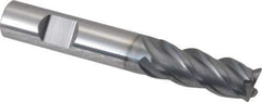 Niagara Cutter - 3/8", 4 Flute, Single End, Solid Carbide, 0.02" Corner Radius End Mill - 2-1/2" OAL, Right Hand Flute, 7/8" LOC, Right Hand Cut - Apex Tool & Supply