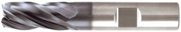 Niagara Cutter - 1", 4 Flute, Single End, Solid Carbide, 0.03" Corner Radius End Mill - 5" OAL, Right Hand Flute, 2" LOC, Right Hand Cut - Apex Tool & Supply