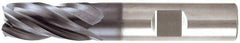 Niagara Cutter - 1", 4 Flute, Single End, Solid Carbide, 0.03" Corner Radius End Mill - 5" OAL, Right Hand Flute, 2" LOC, Right Hand Cut - Apex Tool & Supply
