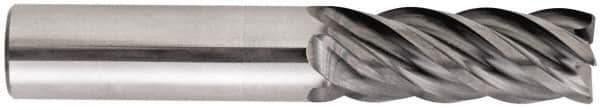 Niagara Cutter - 1", 5 Flute, Single End, Solid Carbide, 0.06" Corner Radius End Mill - 4" OAL, Right Hand Flute, 1-3/4" LOC, Right Hand Cut - Apex Tool & Supply