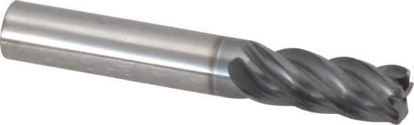 Niagara Cutter - 3/8", 5 Flute, Single End, Solid Carbide, 0.045" Corner Radius End Mill - 2-1/2" OAL, 40° Helix, Right Hand Flute, 7/8" LOC, Right Hand Cut - Apex Tool & Supply