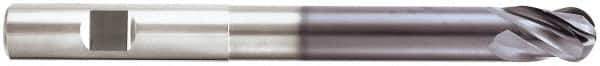 Niagara Cutter - 1/2", 4 Flute, Single End, Solid Carbide, 0.03" Corner Radius End Mill - 4" OAL, Right Hand Flute, 5/8" LOC, Right Hand Cut, 2-1/8" Extended Reach - Apex Tool & Supply