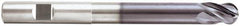 Niagara Cutter - 1/2", 4 Flute, Single End, Solid Carbide, 0.03" Corner Radius End Mill - 4" OAL, Right Hand Flute, 5/8" LOC, Right Hand Cut, 2-1/8" Extended Reach - Apex Tool & Supply