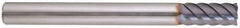 Niagara Cutter - 1/4", 5/8" LOC, 1/4" Shank Diam, 3" OAL, 6 Flute, Solid Carbide Square End Mill - Single End, AlTiN Finish, Spiral Flute, 45° Helix, Centercutting, Right Hand Cut, Right Hand Flute, Series MZ645 - Apex Tool & Supply