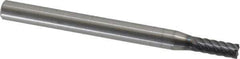 Niagara Cutter - 3/16", 1/2" LOC, 1/4" Shank Diam, 3" OAL, 6 Flute, Solid Carbide Square End Mill - Single End, AlTiN Finish, Spiral Flute, 45° Helix, Centercutting, Right Hand Cut, Right Hand Flute, Series MZ645 - Apex Tool & Supply