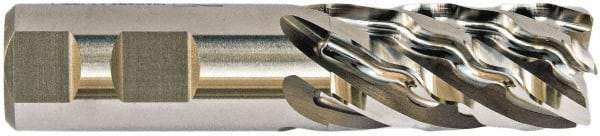 Niagara Cutter - 1", 6 Flute, Single End, Cobalt, Corner Chamfer End Mill - 4-1/2" OAL, Right Hand Flute, 2" LOC, Right Hand Cut - Apex Tool & Supply