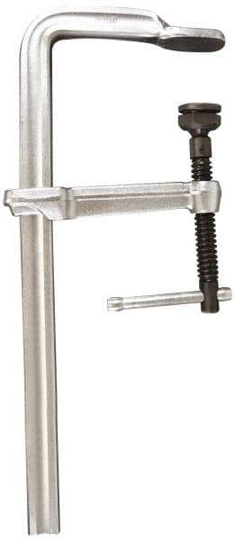 Bessey - 5-1/2" Deep Throat, 12" Max Capacity, Standard Sliding Arm Clamp - 2,660 Lb Clamping Pressure, 0.775" Spindle Diam - Apex Tool & Supply